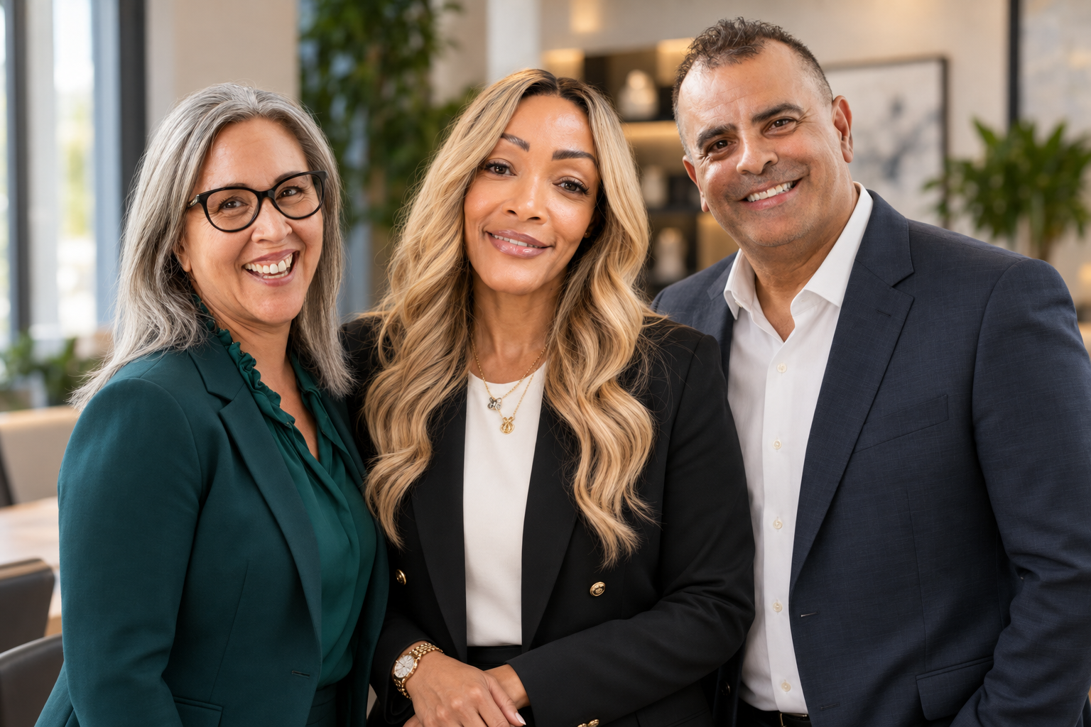 Cyndi Padilla, Chantelle, and Jim Padilla — the SalesMetric team